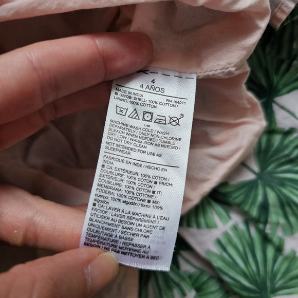 Janie and Jack the swaying palms sundress pink green sleeveless tiered girls 4 - Picture 4 of 6